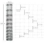 Rotolo di Rete per Recinzione Metallica Zincata da 26,1m, Altezza 1,2m, Argento - immagine 3