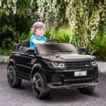 Macchina Elettrica per Bambini 3-6 Anni con Telecomando, Luci LED e Clacson, in PP e Metallo, 110x68x52 cm, Nero - immagine 2