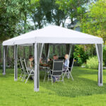 Gazebo da Giardino 6x3 m Pieghevole con Zanzariera e Borsa di Trasporto, Crema - immagine 9