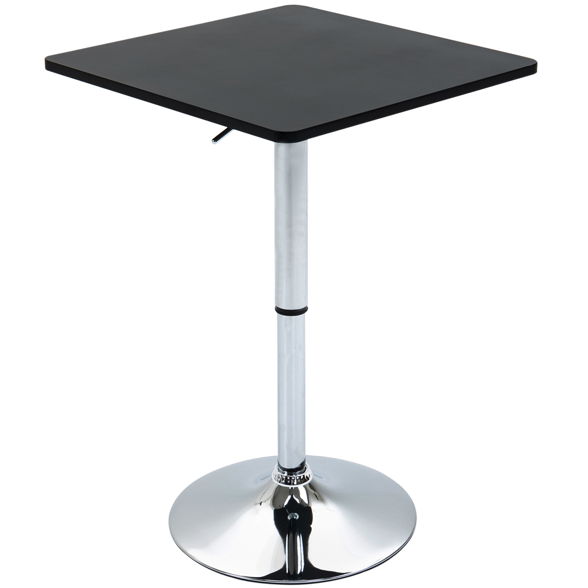 VGK7ea19aa70a835d.jpg Tavolo Quadrato Regolabile in Altezza, Metallo e MDF, Tavolino da Bar, Cucina, Soggiorno, Nero, 60x60x69-91cm - immagine 1