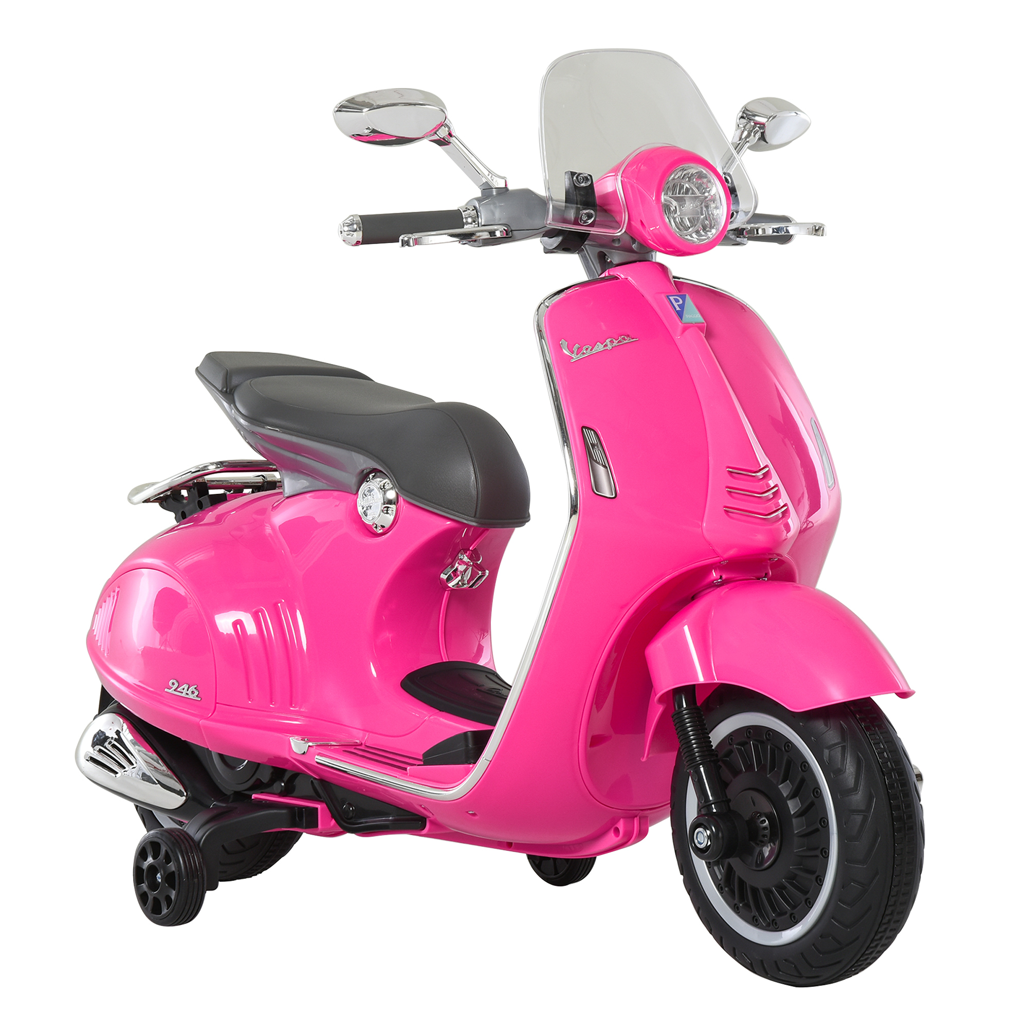 VNAb6618b43040625.jpg Moto Elettrica per Bambini con Licenza Ufficiale Vespa, 2 Rotelle, Luci e Suoni, 108x49x75 cm, Rosa - immagine 1