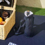 Cesta da Pic Nic per 4 Persone con Area Frigo e Accessori, in Vimini, 54x34x20 cm, color Legno - immagine 7