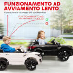 Macchina Elettrica per Bambini 3-6 Anni con Telecomando, Luci LED e Clacson, in PP e Metallo, 110x68x52 cm, Nero - immagine 7