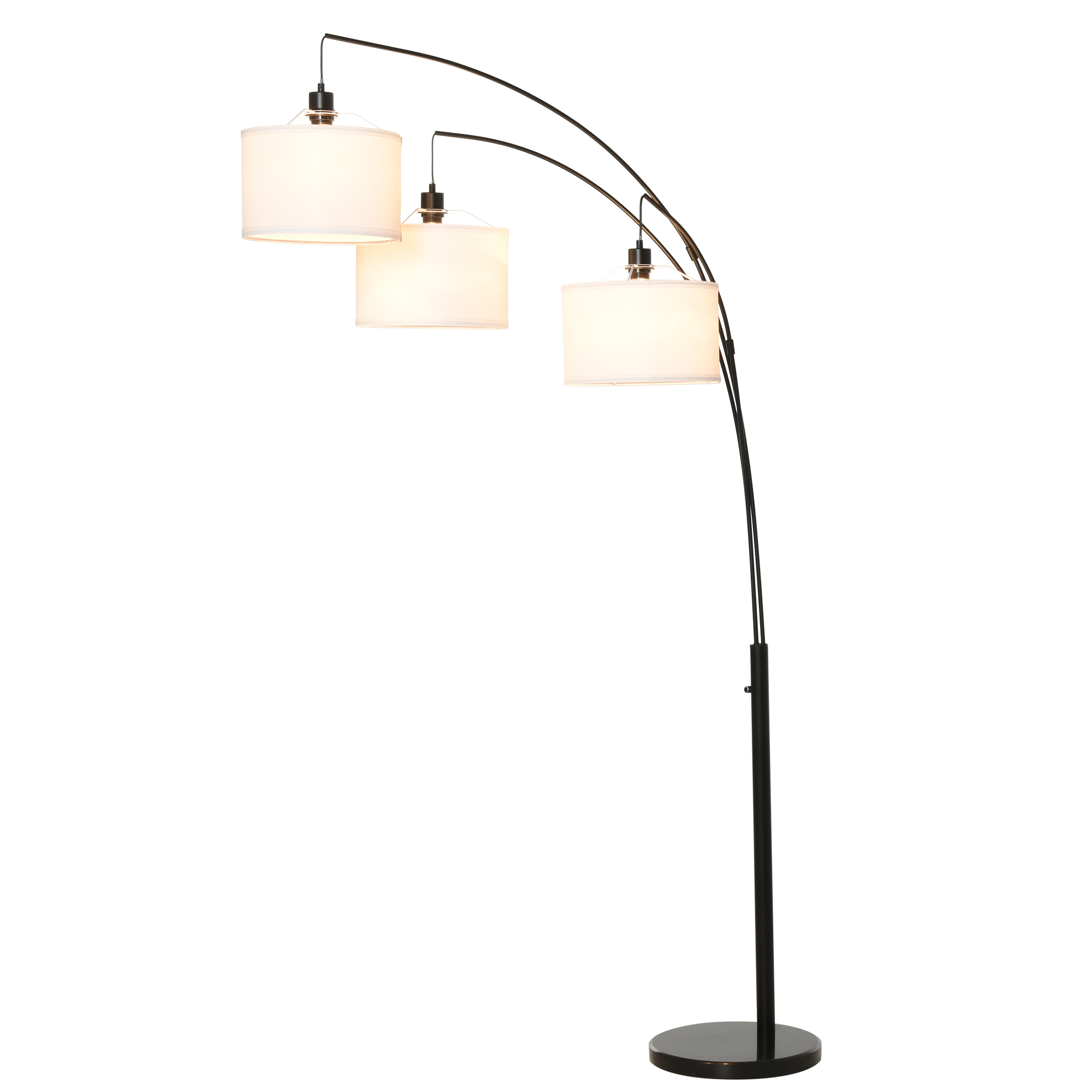Vyf4a319b8e0c20f3.jpg Lampada da Terra 3 Luci e Braccia Flessibili Base in Marmo Altezza 205cm - immagine 1
