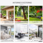Amaca da Giardino in Stile Boho Chic, Sedia Sospesa in Poliestere e Macramè per Interni ed Esterni, Crema, 80x60x36cm - immagine 6