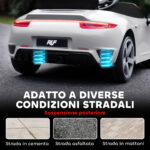 Macchina Elettrica per Bambini 3-5 con canzoni e USB/MP3, Auto Licenza Ufficiale RUF GT con Telecomando, 3-5 km/h Bianco | Aosom Italy - immagine 9