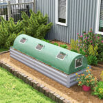 Serra Piccola con 5 Finestrelle e Griglia Centrale, in Acciaio, PE e PP, 3x80x45 cm, Verde - immagine 2