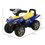 Quad Giocattolo per Bambini 18-36 Mesi con Licenza GOODYEAR con Luci e Suoni Realistici, Blu e Giallo, 60x31x42cm - immagine 3