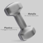 Set 2 Manubri Esagonali da 2x10 kg in Metallo e Plastica con Impugnatura Antiscivolo, 26x12x12 cm, Grigio - immagine 5