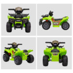 Quad Elettrico per Bambini 18-36 Mesi con Batteria Ricaricabile 6V e Fari, in Metallo e PP, 66x44x42 cm, Verde - immagine 8