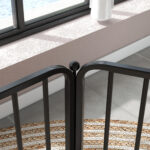 Recinto per Cani a 6 Pannelli Modulabili da Interno ed Esterno, in Acciaio, 164x83x80 cm, Nero - immagine 8