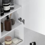 Armadietto Bagno con Specchio, Ripiani e Scaffale Regolabile, Montaggio a Parete, 60x15x76cm, Bianco - immagine 7