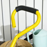 Carrello da Giardino in Acciaio con Capacità 150 kg e Maniglia Rivestita, 94x48,5x1 cm, Giallo e Nero - immagine 8