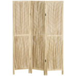 Paravento da Interno Pieghevole a 3 Ante a Spina di Pesce in Legno, 120x1,6x170 cm