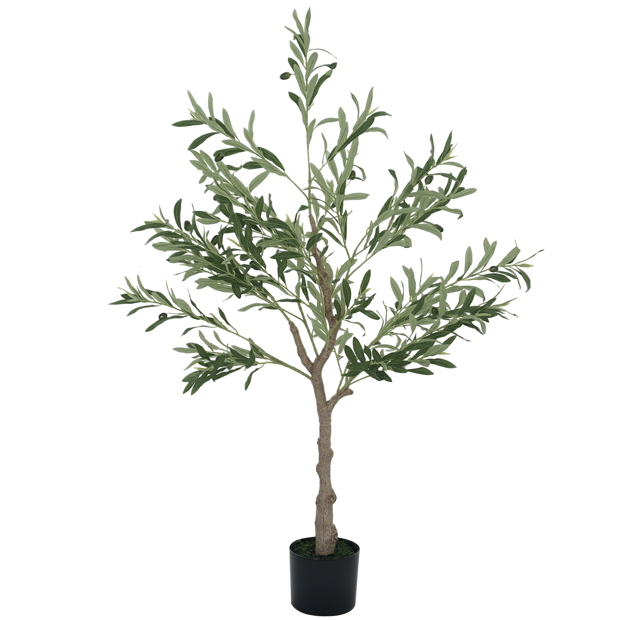 ZdRedb1983f88c8b7.png Pianta Artificiale di Olivo Alta 120 cm, Albero Finto con 450 Foglie e 20 Olive, Vaso Incluso - immagine 1