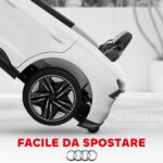 Auto Elettrica per Bambini 3-5 Anni con Telecomando, Sospensioni e Clacson, 103x58x41 cm, Bianca e Nero - immagine 6