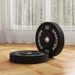 Set 2 Dischi Pesi da 20kg in Gomma con Foro da 2"/5 cm per Manubri e Bilancieri, Nero - immagine 7