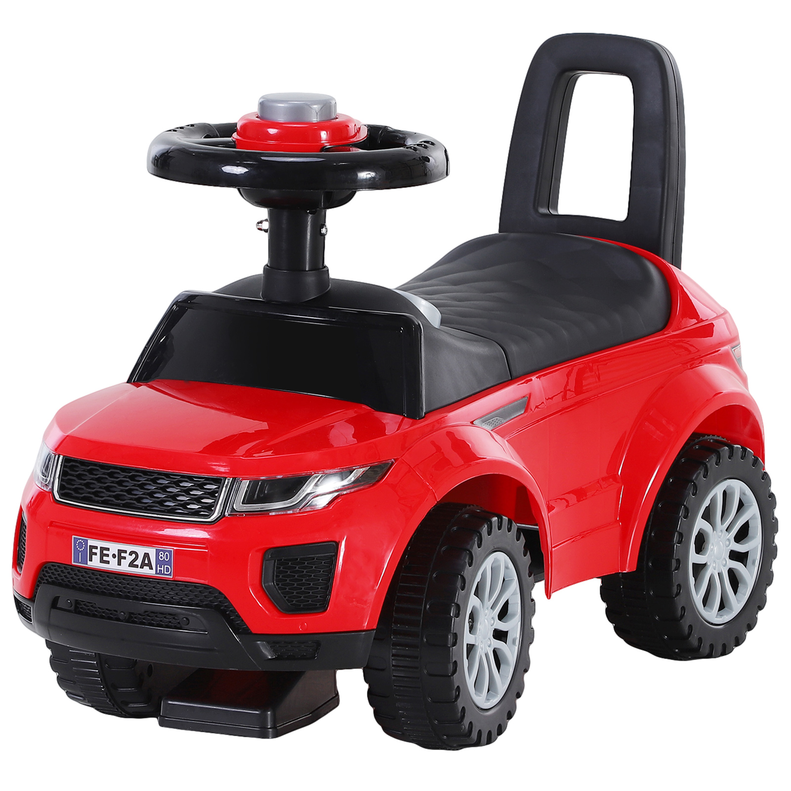 Zti6d619495af2d07.jpg Macchina Cavalcabile Giocattolo per Bambini 12-36 Mesi, Macchina a Spinta con Vano Contenitore e Schienale, Rossa - immagine 1