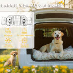 Griglia Divisoria Auto per Cani Universale con Larghezza Regolabile e Pieghevole, 93-150x42cm, Nero - immagine 4