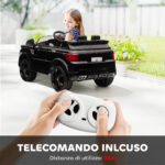 Macchina Elettrica per Bambini 3-6 Anni con Telecomando, Luci LED e Clacson, in PP e Metallo, 110x68x52 cm, Nero - immagine 5