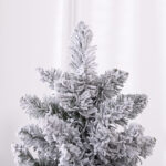 Albero di Natale Innevato con 329 Rami e Luci LED Bianche, in Plastica e Metallo, Ø52x180 cm, Verde - immagine 9