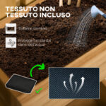 Fioriera da Esterno Verticale in Legno con 3 Vasi Rimovibili, 60x16x80cm - immagine 6