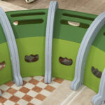 Tunnel per Bambini 3-6 Anni a Forma di Coccodrillo, Gioco per Interno ed Esterno in Plastica, Verde - immagine 9