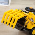 Escavatore per Bambini 2-4 Anni con Pinza, Pulsante per Suoni e Spazio Portaoggetti, 83x27x39 cm, Giallo e Nero - immagine 9