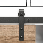 Mobile da Cucina Rustico con 2 Cassetti, Ripiani Aperti e Portabottiglie, in Legno e Metallo, 80x39x86 cm - immagine 6