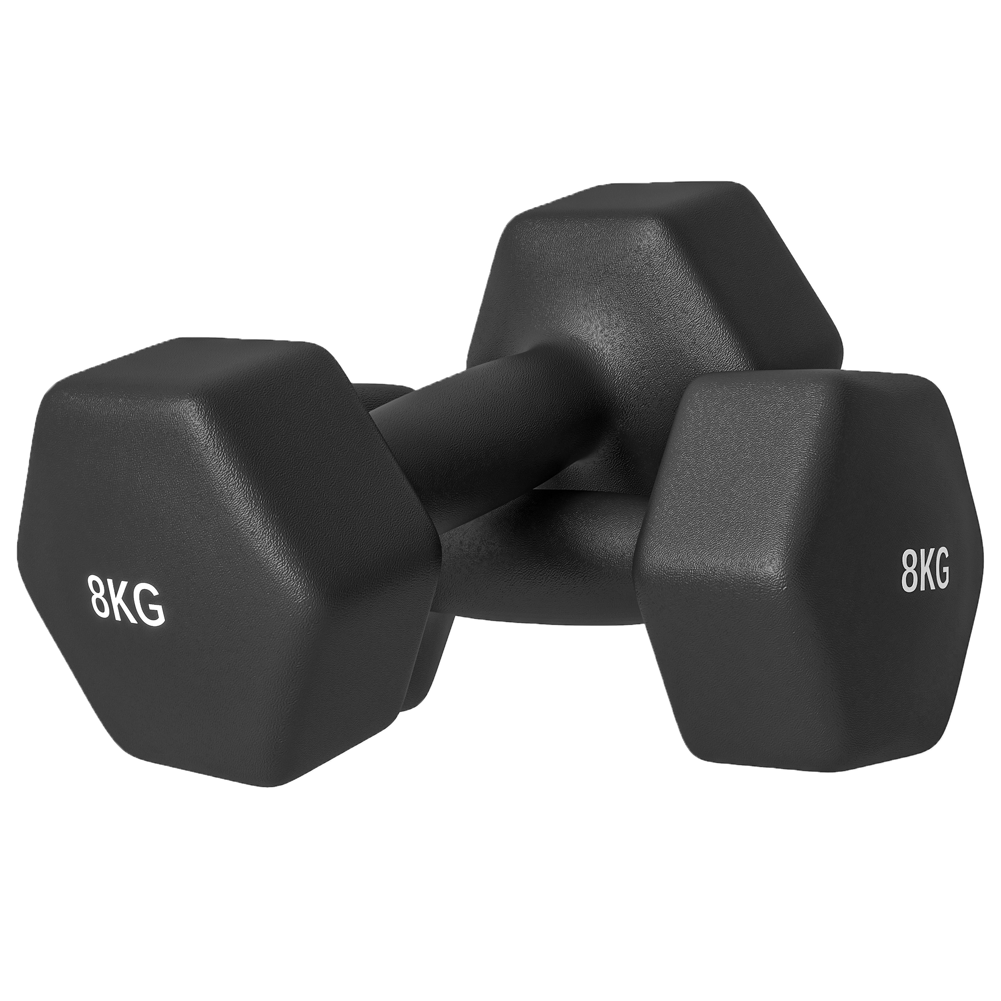 cVhd1c19495c145d9.jpg Set 2 Manubri Esagonali da 2x8 kg in Metallo e Plastica con Impugnatura Antiscivolo, 24x11x11 cm, Nero - immagine 1
