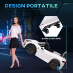Macchina per Bambini 12V Maserati Gran Turismo Folgore con Telecomando, Età 3-5 Anni, Bianco - immagine 8