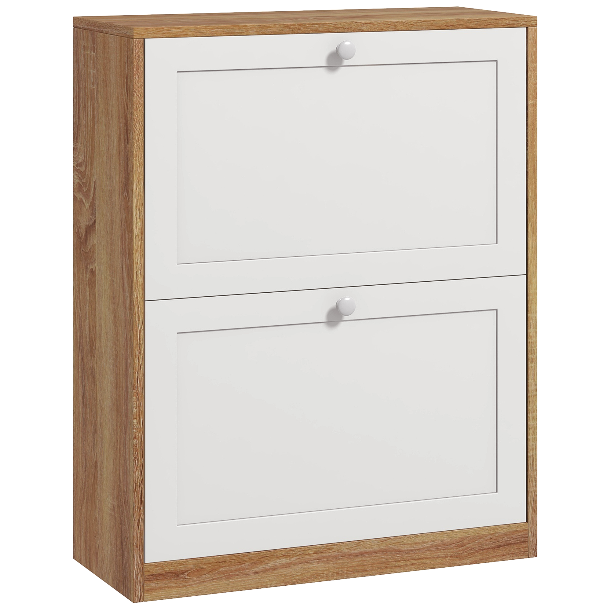 cpT7d01990e98d895.jpg Scarpiera Slim con 3 Ripiani Regolabili a 2 Livelli per 12 Paia, in Truciolato e MDF, 60x24,5x75,5 cm - immagine 1