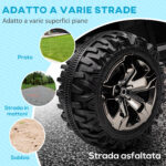 Quad Elettrico per Bambini 3-5 Anni a 12V con Fari e Pedale, in PP e Metallo 1x65x73 cm, Blu - immagine 8