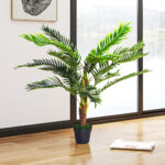 Pianta Artificiale Palma Cycas Alta 123cm per Interno ed Esterno con Vaso Incluso - immagine 8