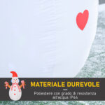 Pupazzo di Neve Gonfiabile 240cm, Decorazione Natalizia per Esterno con Luci a LED in Poliestere Impermeabile IP44 - immagine 7