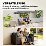 Cuscino da Giardino in Stile Capitonné con 6 Lacci, in Cotone e Poliestere, 150x98x8 cm, Grigio Scuro - immagine 8