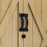 Armadio da Esterno con Ripiano Interno Regolabile e Tetto Inclinato, in Legno di Abete, 77,5x88x90 cm - immagine 9