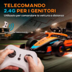 Macchina Elettrica per Bambini 3-5 Anni con Licenza McLaren, Telecomando e Clacson, 115x67x50 cm, Arancione - immagine 5