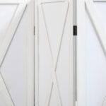 Paravento a 4 Ante per Interni, Divisorio in Legno per Camera e Ufficio, 182x170 cm, Bianco - immagine 9