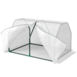 Mini Serra da Giardino e Balcone in Plastica PE e Acciaio con Chiusura a Zip, 99x71x60 cm