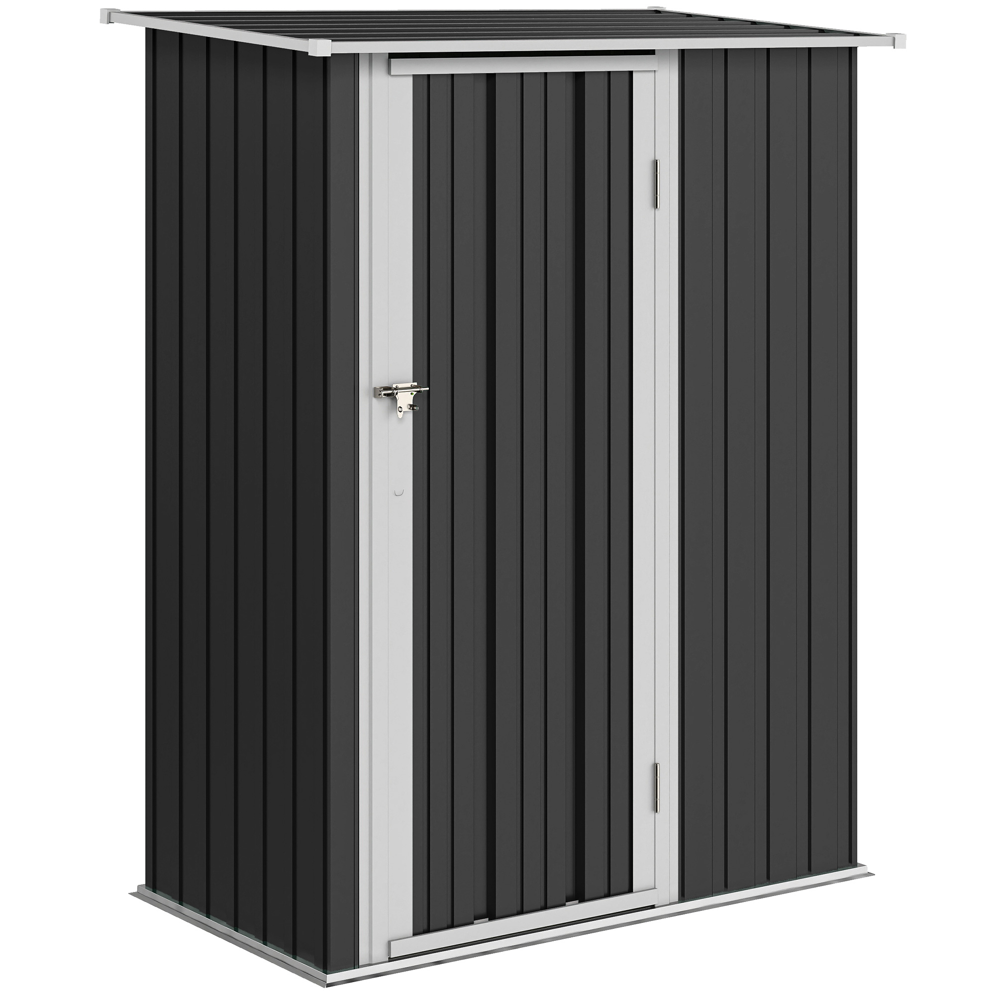 fk716c1987317f3cf.jpg Casetta Porta Attrezzi Capanno in Acciaio Impermeabile 142x84x189cm - immagine 1