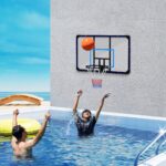 Canestro Basket da Muro con Tabellone Infrangibile e Cerchio in Acciaio, 113x61x73 cm - immagine 7