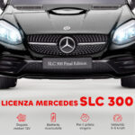 Macchina Elettrica per Bambini Licenza Mercedes SLC 3 con Telecomando, in PP e Metallo, 107x62,5x44 cm, Nero - immagine 4