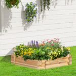 Letto per Orto Senza Base e con Struttura a Incastro, in Legno, 1x92x16cm - immagine 4