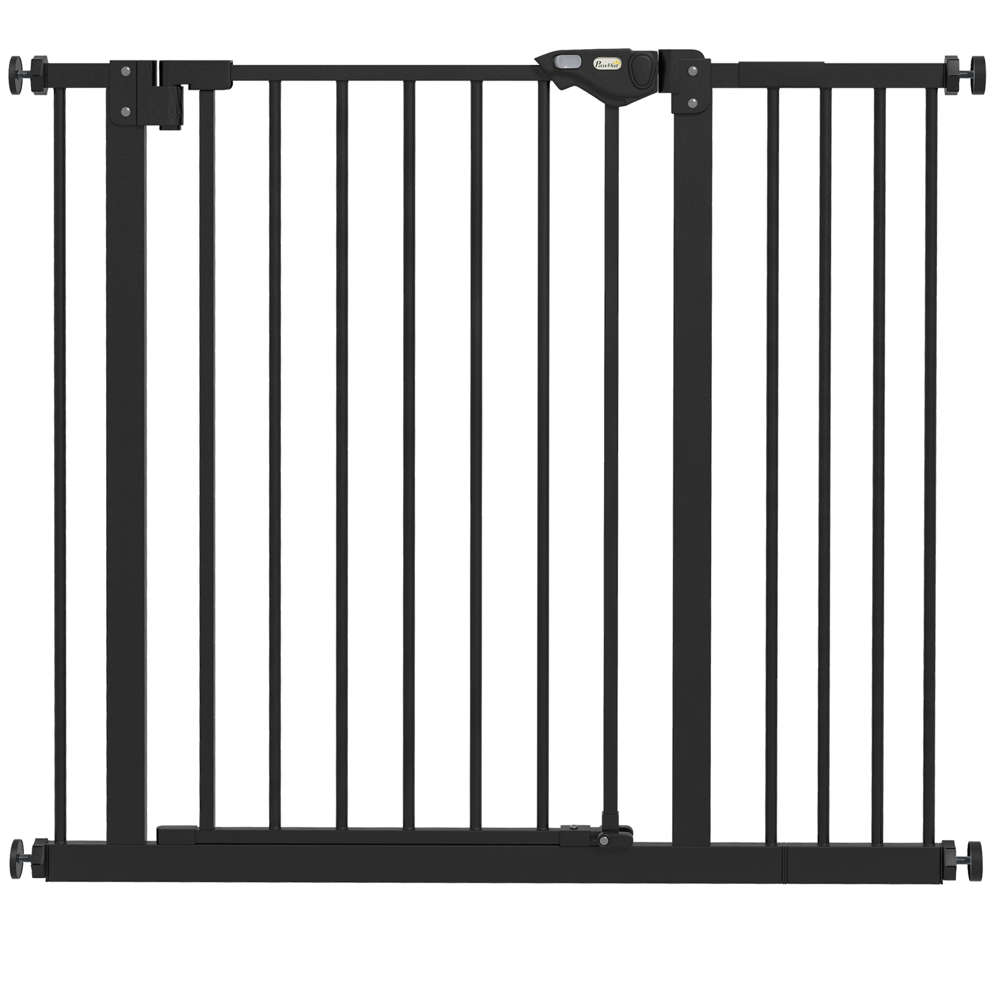 fxy5f919917edd8f7.jpg Cancellino per Cani Regolabile con Chiusura Automatica, in Acciaio e Plastica, 74-1x77 cm Nero - immagine 1