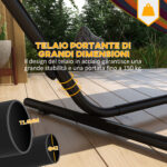 Supporto per Amaca in Acciaio con Tavolino Integrato e Carico Massimo 150kg, Nero - immagine 4