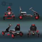 Go Kart a Pedali per Bambini da 5-12 Anni con Sedile Regolabile e Ruote in Gonfiabili, Rosso - immagine 9