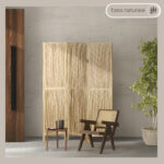 Paravento da Interno Pieghevole a 3 Ante a Spina di Pesce in Legno, 120x1,6x170 cm - immagine 4