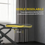 Macchina Total Crunch Pieghevole con Seduta Regolabile, in Metallo e Plastica, 57x105x115 cm, Giallo - immagine 4