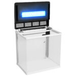 Acquario 28L a Illuminazione LED con Fori di Ventilazione e Pompa, in Vetro e ABS, 38x26x38cm - immagine 8